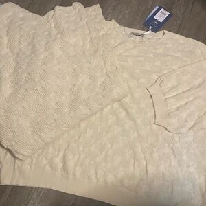 NWT Rachel Comey plus size two piece cream sweater set